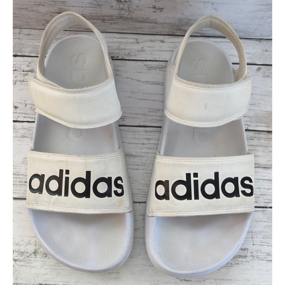Adidas Women’s Adilette Cloud White Sandals FW5360 (Size 8) - Picture 1 of 7